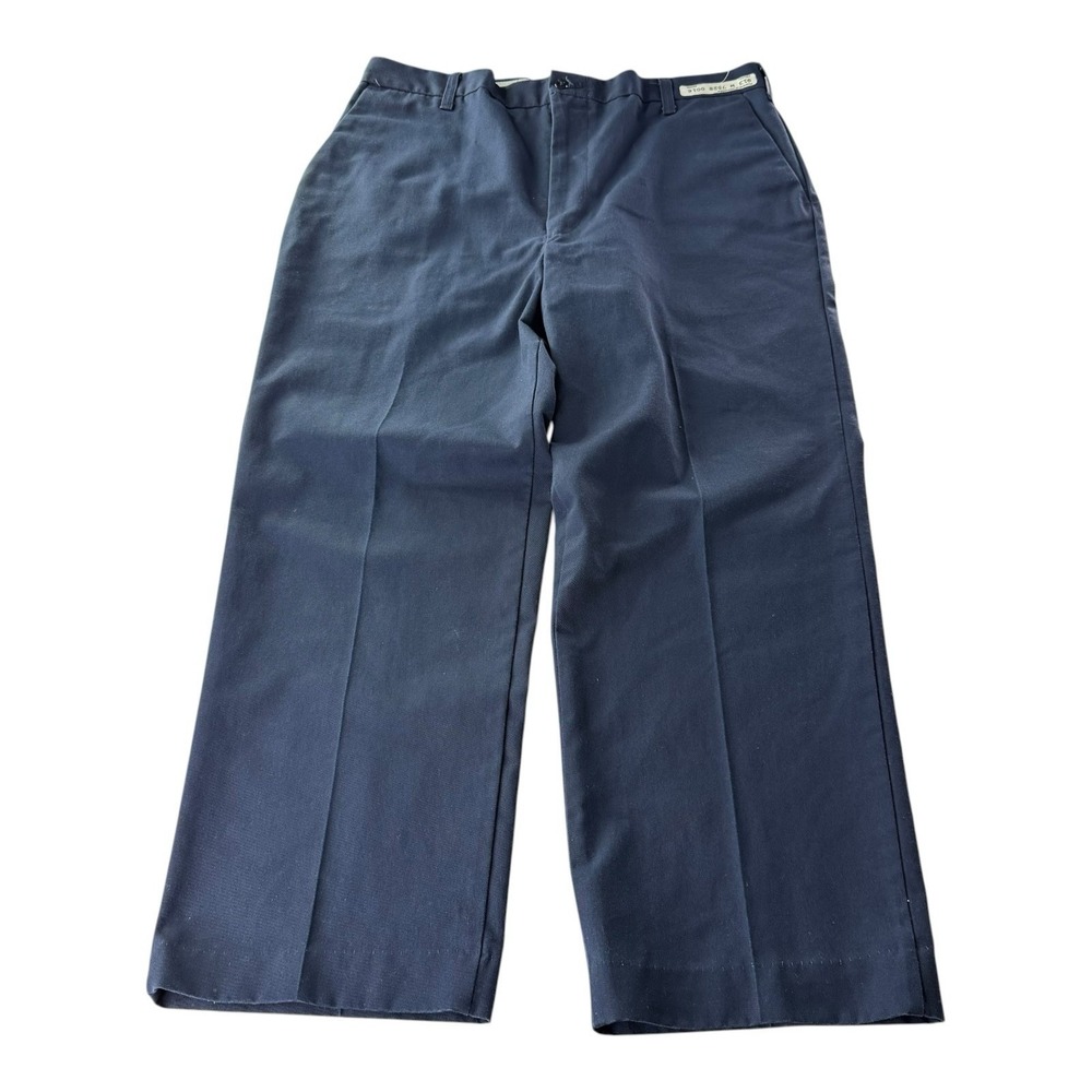 WearGuard Men's Navy Blue Work Pants Size 36 USA Made Uniform Trousers